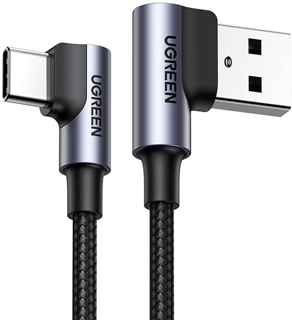 유그린 USB-C타입 더블 90도 고속충전케이블, 0.5m, 혼합색상, 1개