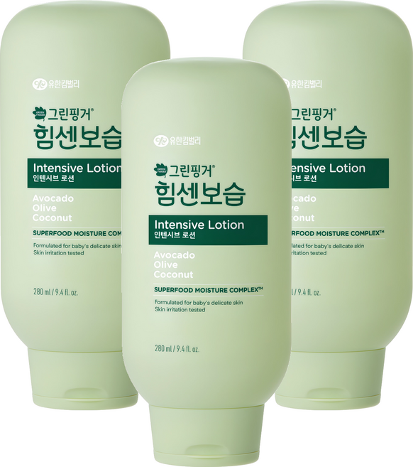 그린핑거 힘센보습 인텐시브 바디로션, 280ml, 3개