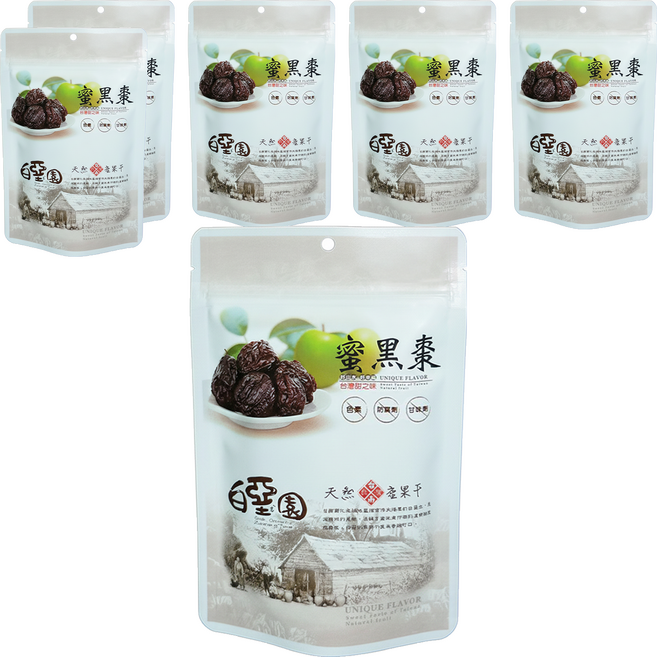白堊園 蜜黑棗, 200g, 6包