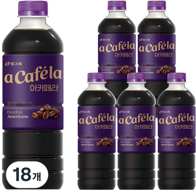 아카페라 올데이 헤이즐넛 아메리카노, 1L, 18개