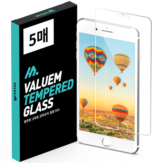 밸류엠 고화질 9H 강화유리 아이폰 액정보호필름 5p 세트, 1세트