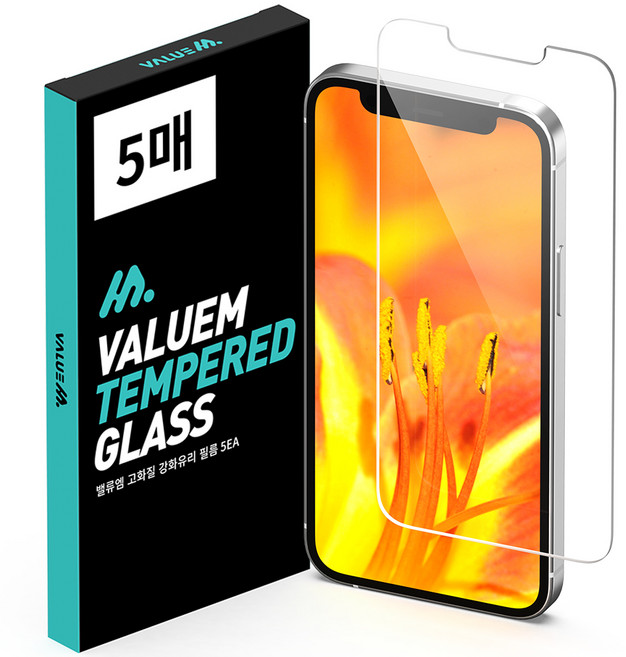 밸류엠 고화질 9H 강화유리 아이폰 액정보호필름 5p 세트, 1세트