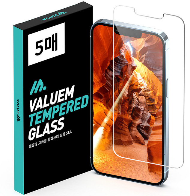 밸류엠 고화질 9H 강화유리 아이폰 액정보호필름 5p 세트, 1세트