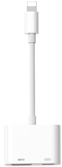 biaze 畢亞茲 蘋果lightning轉HDMI轉換線 高清免供電版, 38mm, 白色, 1條