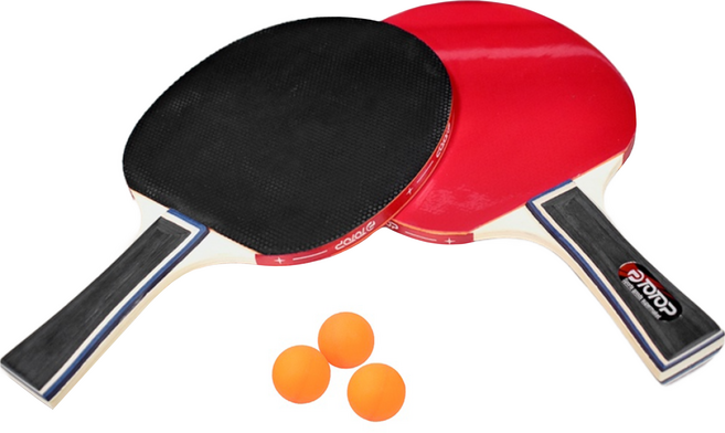 TOTOP 天波 桌球拍組 3入 (內含二支球拍+3顆乒乓球), 不適用, 1組
