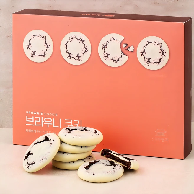 신라명과 브라우니 쿠키, 19g, 16개입, 1개 - 쿠팡
