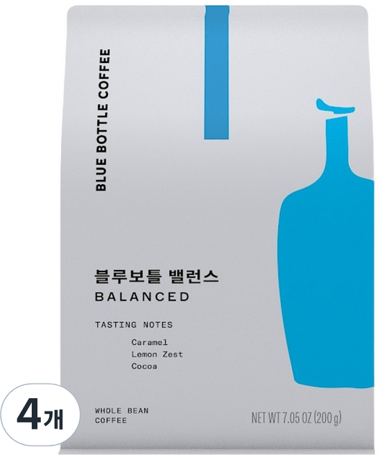 BLUE BOTTLE COFFEE 綜合咖啡豆, 200g, 4個, 原豆(未研磨)