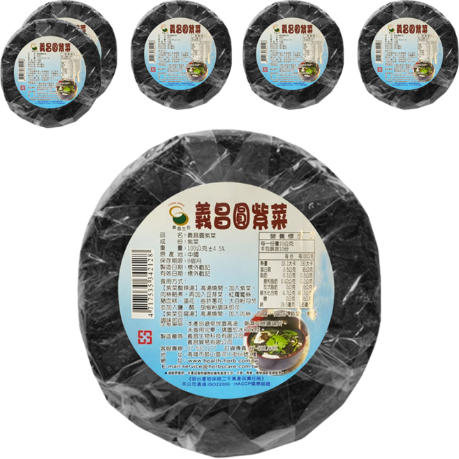 義昌生技 嚴選圓紫菜, 100g, 6包