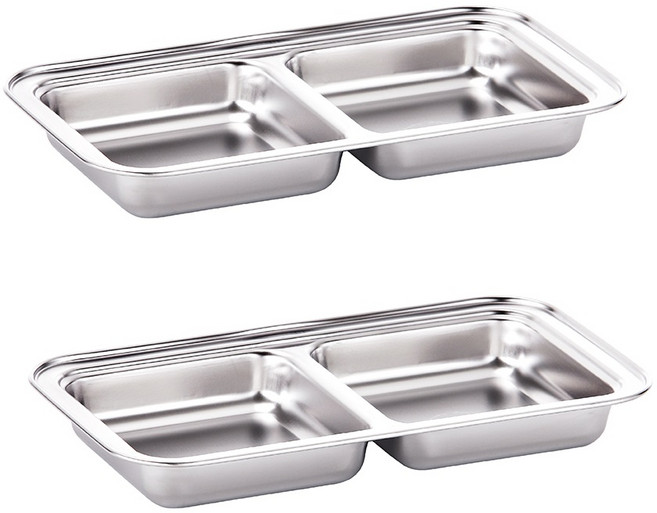 스텐락 스테인레스 유아 간식쟁반 2호, 단품, 2개