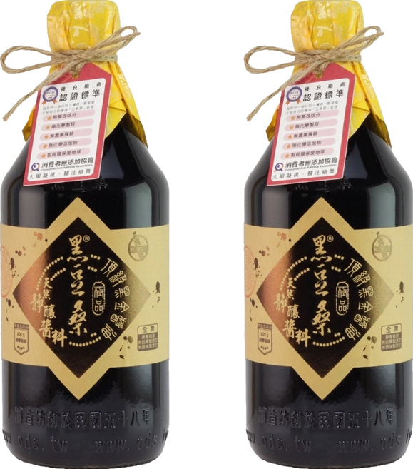 黑豆桑 天然極品頂級黑金醬油, 550ml, 2瓶