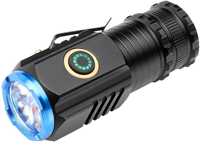 RONEVER 迷你充電式手電筒, 1個, 黑色