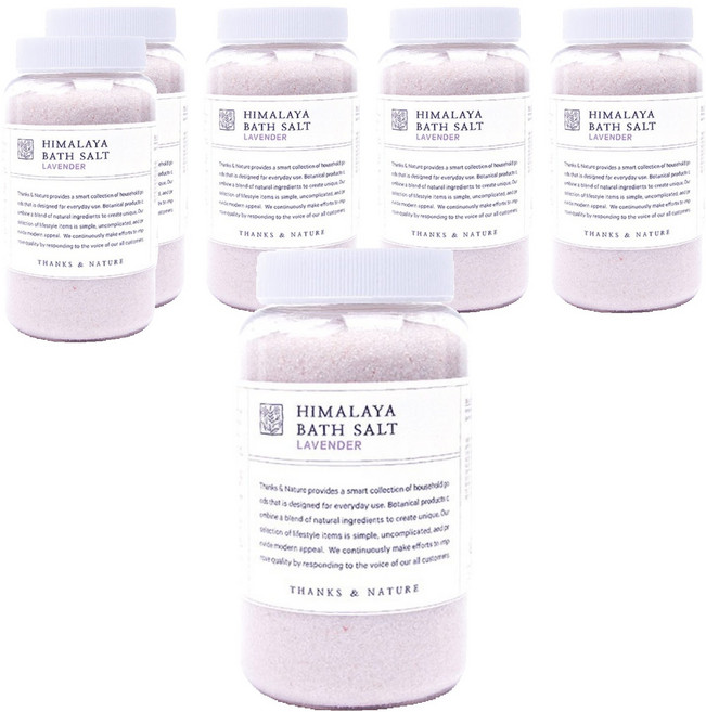 쌩스네이처 대용량 히말라야 바스솔트 라벤더향, 1.2kg, 6개