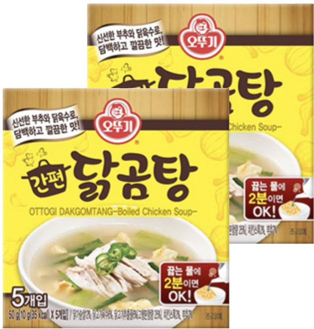 오뚜기 간편 닭곰탕, 50g, 2개