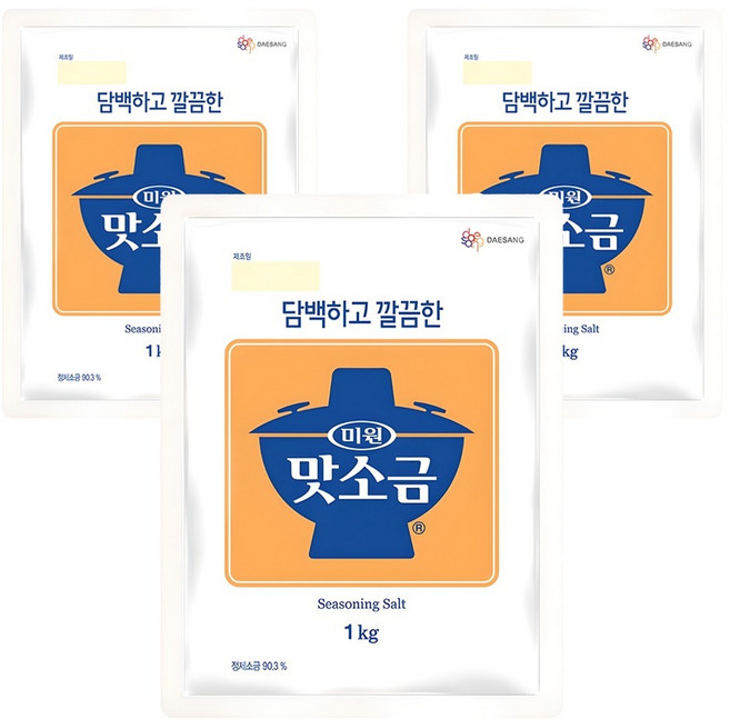 미원 맛소금, 1kg, 3개