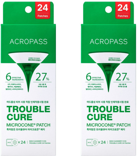 아크로패스 트러블큐어 24p + 스킨 클렌저 12p 스팟패치 세트, 1세트, 2개