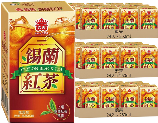 義美 錫蘭紅茶, 250ml, 72入
