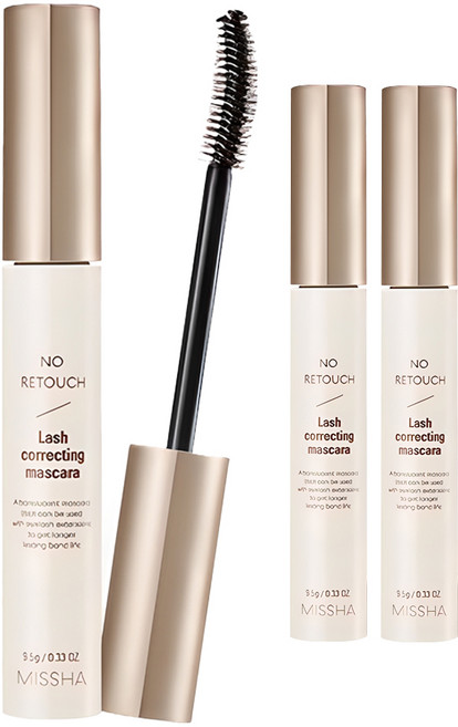 미샤 노 리터치 보정 마스카라 9.5g, 투명, 3개