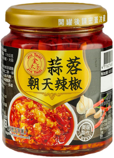 金太子 蒜蓉朝天辣椒, 350g, 1罐