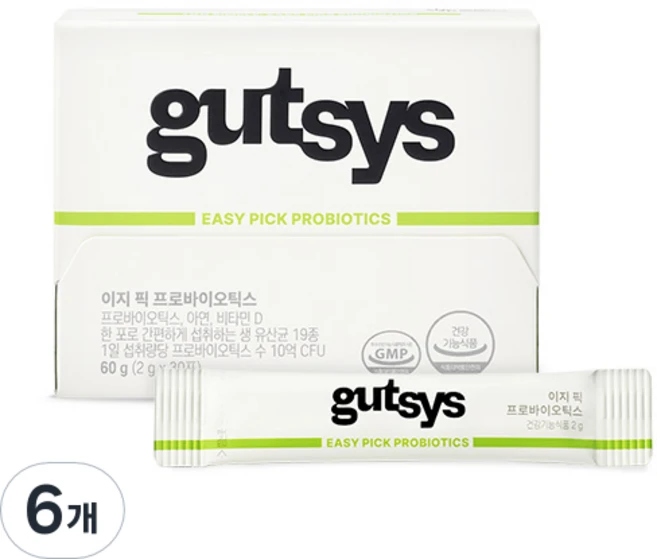 것시스 정품 이지 픽 프로바이오틱스 30p, 60g, 6개 - 쿠팡