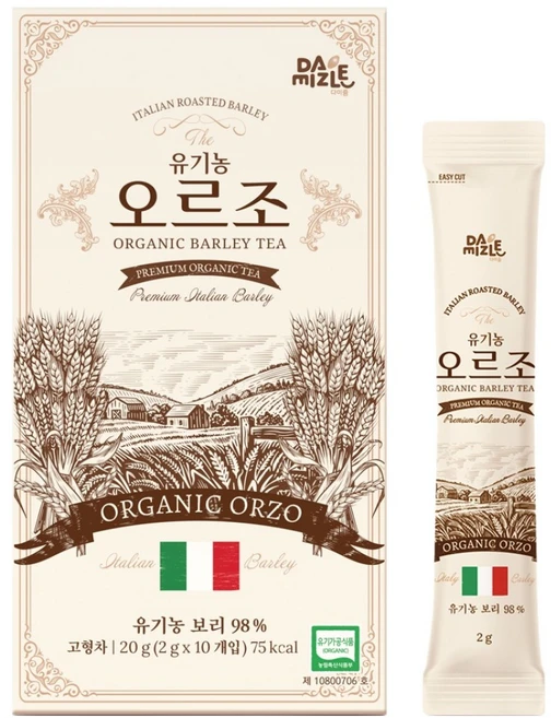다미즐 유기농 오르조 10p, 20g, 1개 - 쿠팡