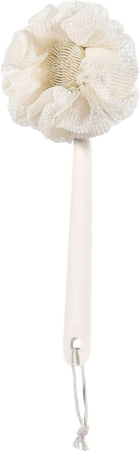 FaSoLa 清潔按摩雙效合一太陽花沐浴刷, 1支, 1入, 白色