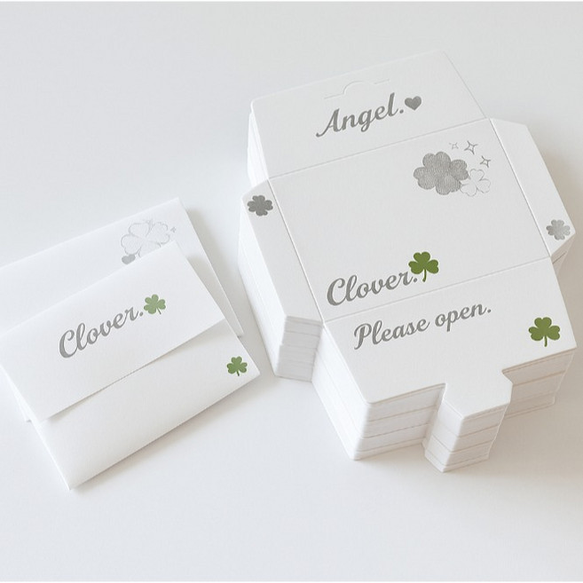 안이네 네잎클로버 고급 축하 봉투, 혼합색상, 10개