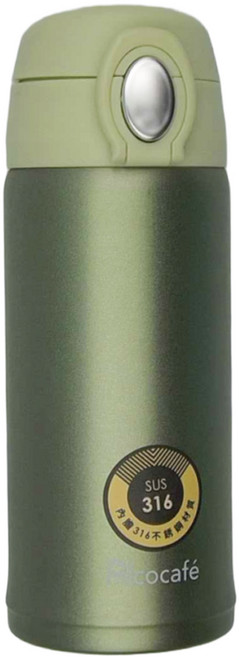Rico 瑞可 真空彈跳杯, 軍綠色, 380ml, 1個