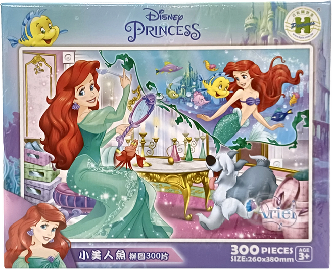 HUNDRED PICTURES 百耘圖 Disney Princess小美人魚 7 拼圖 26 x 38cm 254g, 小美人魚 多色, 300片, 1盒