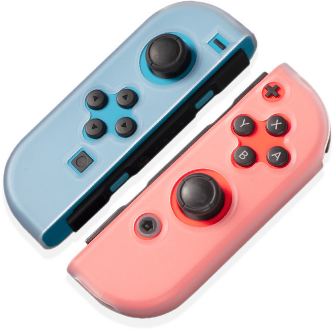 잼몬스터 닌텐도 스위치전용 조이콘 케이스 지문방지 매트 반투명, 2개