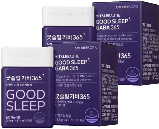 바이탈뷰티 굿슬립 가바365, 60정, 2개 - 쿠팡