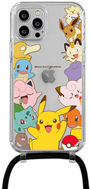 포켓몬 패턴 목걸이 스트랩 휴대폰 케이스