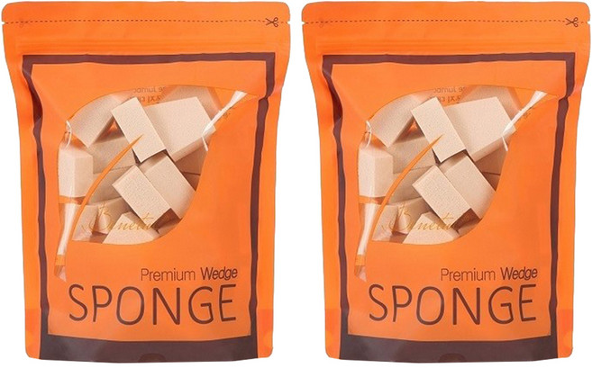 베네툴 웨지 메이크업 스폰지 대용량 30p, 2개