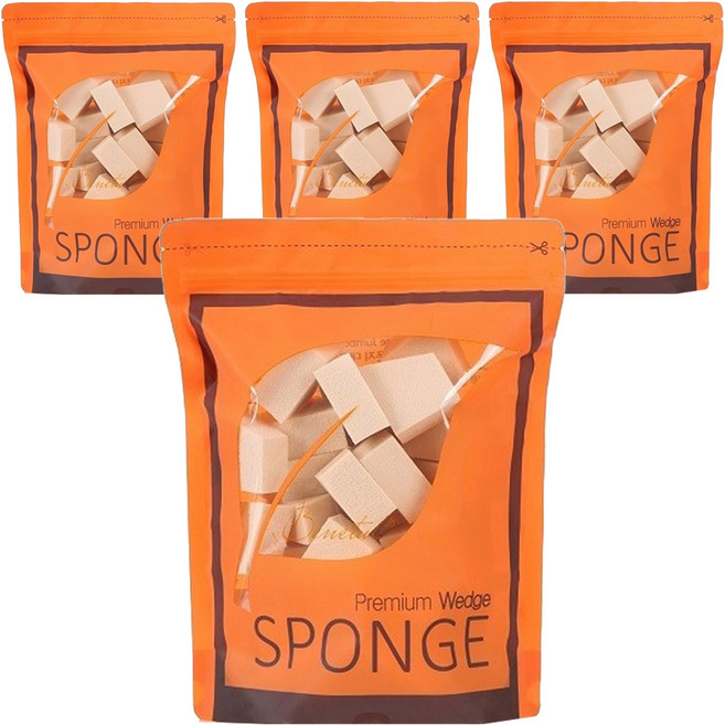 베네툴 웨지 메이크업 스폰지 대용량 30p, 4개