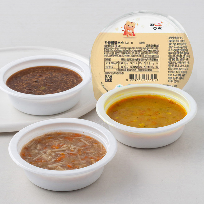 짱죽 덮밥소스 A세트 (12~15개월부터), 간장찜닭소스 + 한우불고기소스 + 안심짜장소스 + 모듬야채카레소스, 400g, 1세트