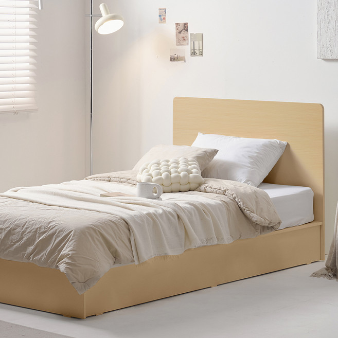 도모 베이직스 헤드형 침대 프레임 단품 방문설치, 우드