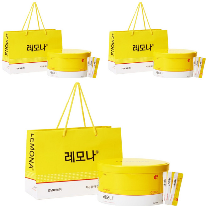 레모나산 비타민C 120포+쇼핑백, 240g, 3세트