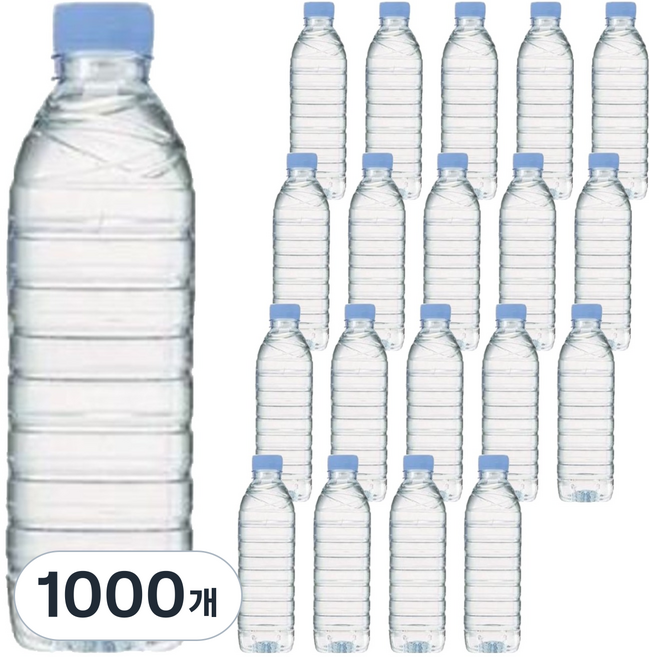 모닝캄 생수 무라벨, 1000개, 500ml