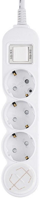 에코파워탭 과부하차단 멀티탭 4구 EPM-L304, 2m, 화이트(멀티탭), 랜덤발송(안전커버), 1개