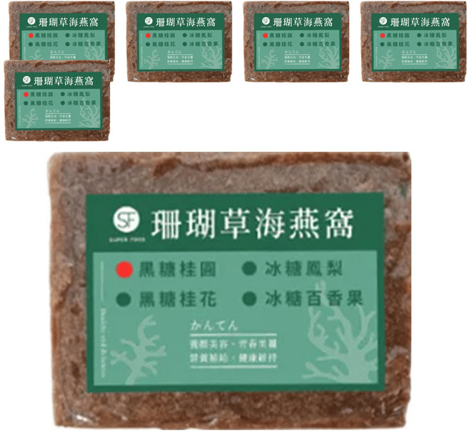 SUPER FOOD 珊瑚草海燕窩 黑糖桂圓, 300g, 6個, 1入