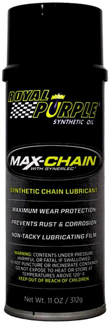 ROYAL PURPLE 紫皇冠 MAX-CHAIN 合成鏈條潤滑劑 防止生鏽和腐蝕 不粘膩潤滑膜 11oz, 1瓶