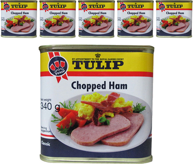 튤립푸드 촙트 햄통조림, 340g, 6개