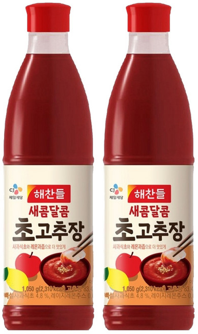 해찬들 새콤달콤 초고추장, 1.05kg, 2개