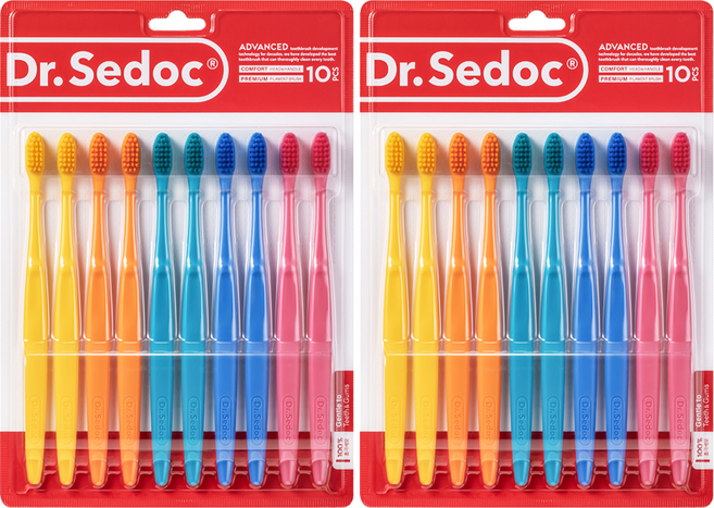 닥터세닥 컬러팝 칫솔, 10개입, 2개