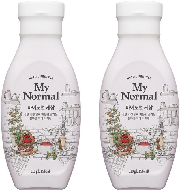 我的正常低熱量番茄醬, 310g, 2個