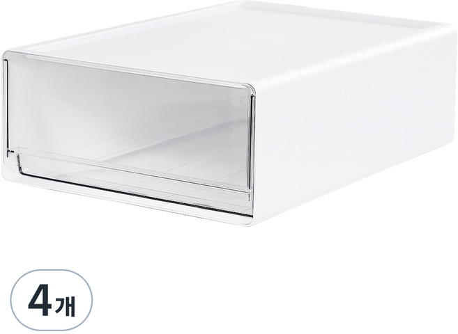 까사마루 다용도 펜트리 올림 서랍장 대형, 화이트, 4개