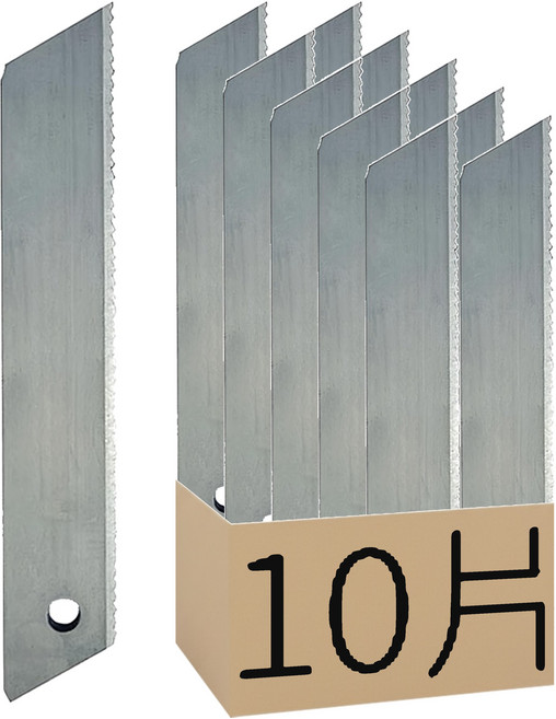 SELLERY 舍樂力 波浪鋸齒美工刀 附一卡替換刀片10片(不含刀架) G187 18mm, 銀色, 1個