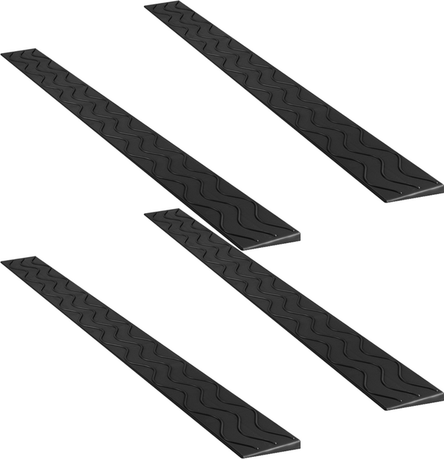 레디박스 안전 문턱 경사로 받침대, 4개, 블랙
