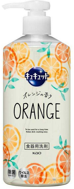 Kao 花王 Cucute 珂珂透 按壓式濃縮洗碗精 柑橘香, 480ml, 1瓶