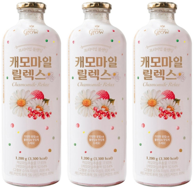 발란스그로우 캐모마일 릴렉스 음료, 1.2kg, 3개