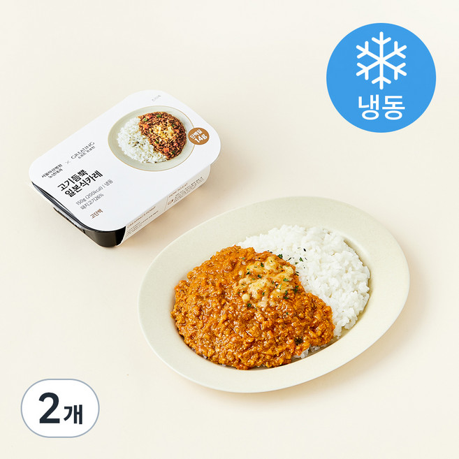그리팅 소프트 프로틴 고기듬뿍 일본식 카레 (냉동), 150g, 2개